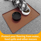 Ptlom Pet Placemat for Dog and Cat, Waterproof Silicone Pet Feeding Bowl Mats - Image 5