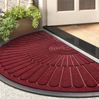 tchdio Door Mat Outdoor Indoor Entrance Doormat-Semicircular Durable Rubber Non by Tchdio