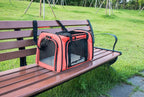 Soft Sided Carrier for Small Medium Cats Dogs, Removable Pad Collapsible Travel - Image 9