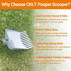 Heavy Duty Pooper Scooper 66in Tempered Spring Steel Scoop Long Stainless Steel - Image 4