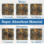 Grunge Boho Pet Feeding Mat for Floors–Christmas Stocking Absorbent Quick Dry - Image 3