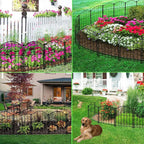 Decorative Garden Fence 17inx13in, 26 Pack Rustproof Metal No Dig Fence Animal - Image 5