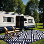 GENIMO Outdoor Rugs 8x10 Waterproof, Reversible Mats, Area Plastic Straw Rug - Image 3