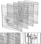 Yaheetech 24 inch 32 Panel Metal Black Heavy Duty Foldable Dog Pen - Image 4