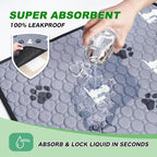 Washable Pee Pads for Dogs, 4 Pack Absorbent Reusable Training Dog Pads Pet - Image 2