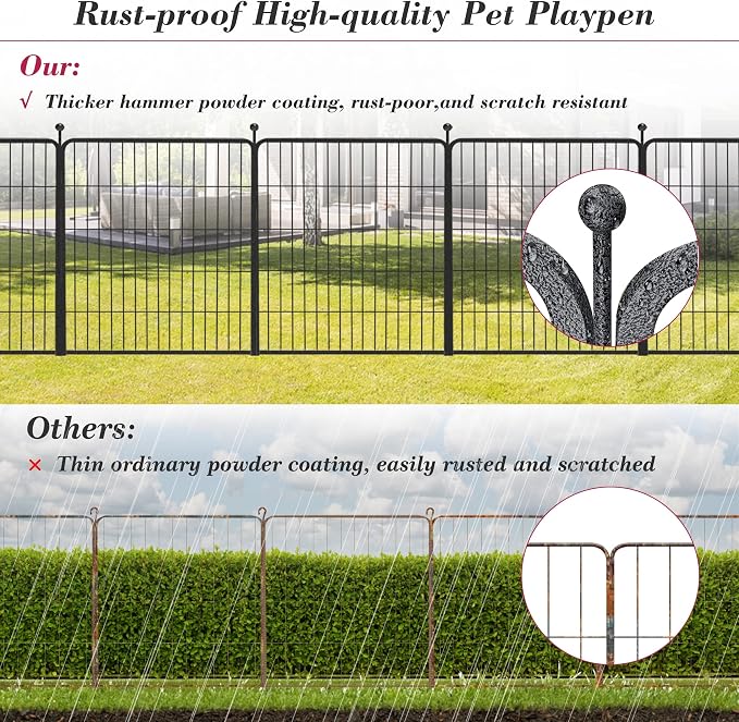 Dog Playpen 32 inch 10 Panels Indoor Dog Pen - Image 6