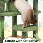 Yaheetech Cactus Cat Tree, 53.5in Cat Tower - Image 9