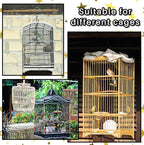 Shappy Large Bird Cage Cover, Bird Cage Seed Catcher, Adjustable Star Pattern - Image 6