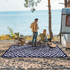 GENIMO 5x8 Outdoor Rug Waterproof, Reversible Mats, Area Rug, Plastic Outside - Image 6