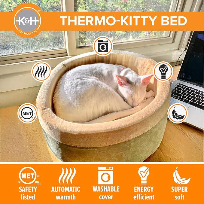 K&H Pet Products Thermo-Kitty Bed Heated Cat Beds - Image 4