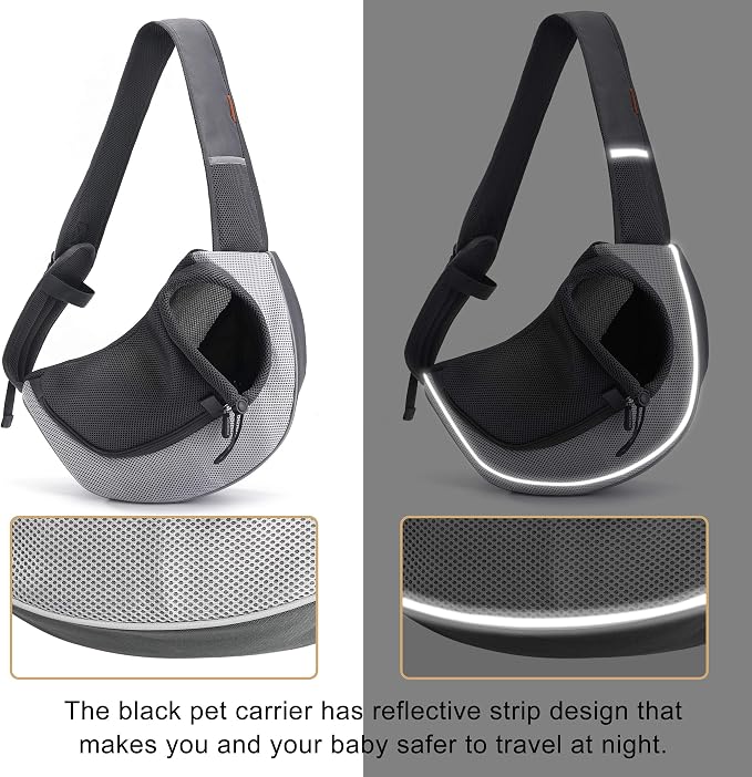 FDJASGY Pet Sling Carrier for Small Dogs Cats, Breathable Mesh Travelling Hand - Image 6