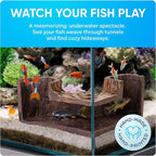 FISHNOSH Aquarium Cave | Natural-Looking Wood-Like BPA-Free Fish Tank Cave - Image 3