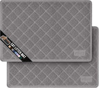 GORILLA GRIP Cat Litter Box Mat, 35x23 2 Pack, Water Resistant, US Designed by GorillaGrip